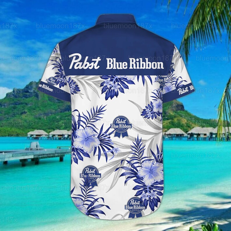 Pabst Blue Ribbon Hawaiian Shirt Beach Gift For Friend