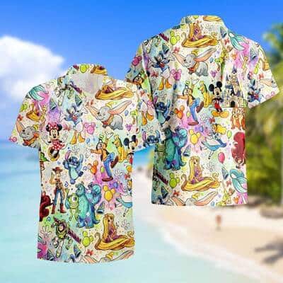 Lilo And Stitch Hawaiian Shirt Disney Characters Summer Gift