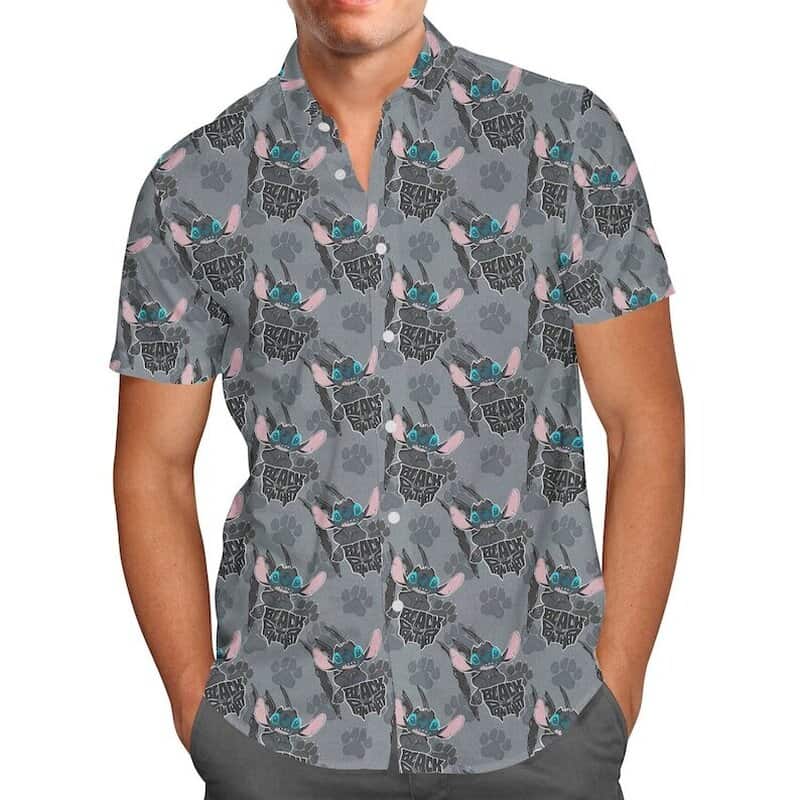 Stitch Hawaiian Shirt Black Panther Gift For Disney Lovers Adults