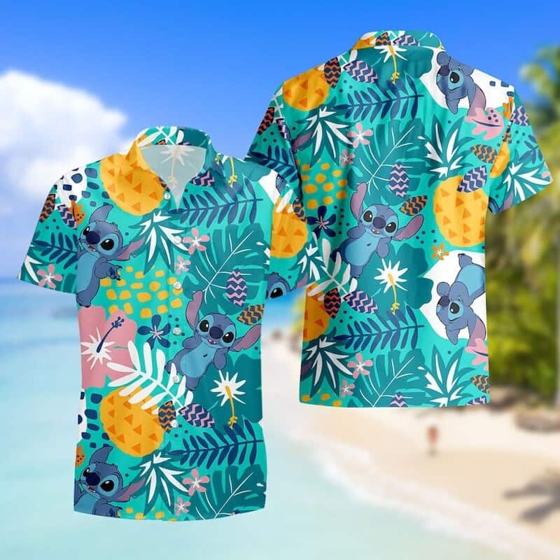 Happy Stitch Hawaiian Shirt Summer Gift For Beach Trip