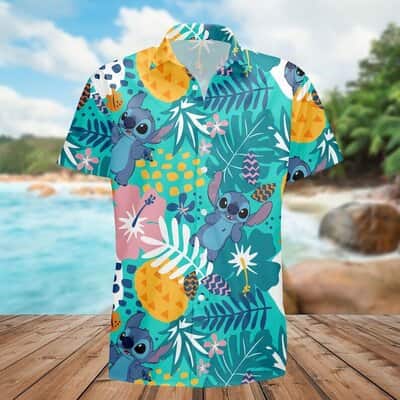 Happy Stitch Hawaiian Shirt Summer Gift For Beach Trip