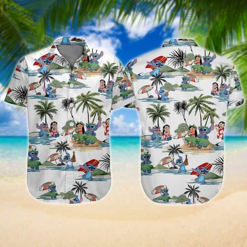 Lilo And Stitch Hawaiian Shirt Disney Gift For Beach Vacation