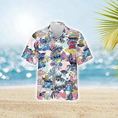 Funny Disney Stitch Hawaiian Shirt Summer Beach Gift