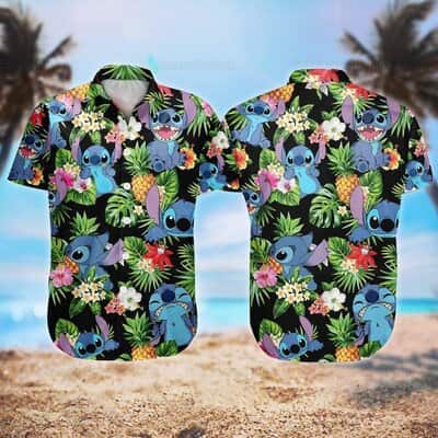Funny Disney Stitch Hawaiian Shirt Tropical Pattern Gift For Beach Lovers