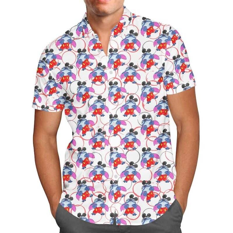 Disney Stitch Dresses Up As Mickey All Over Print Hawaiian Shirt