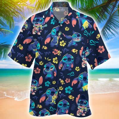 Disney Stitch Hawaiian Shirt Gift For Beach Trip
