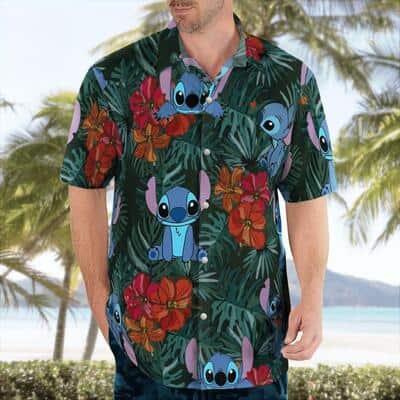 Cute Stitch Hawaiian Shirt Disney Gift For Beach Lovers